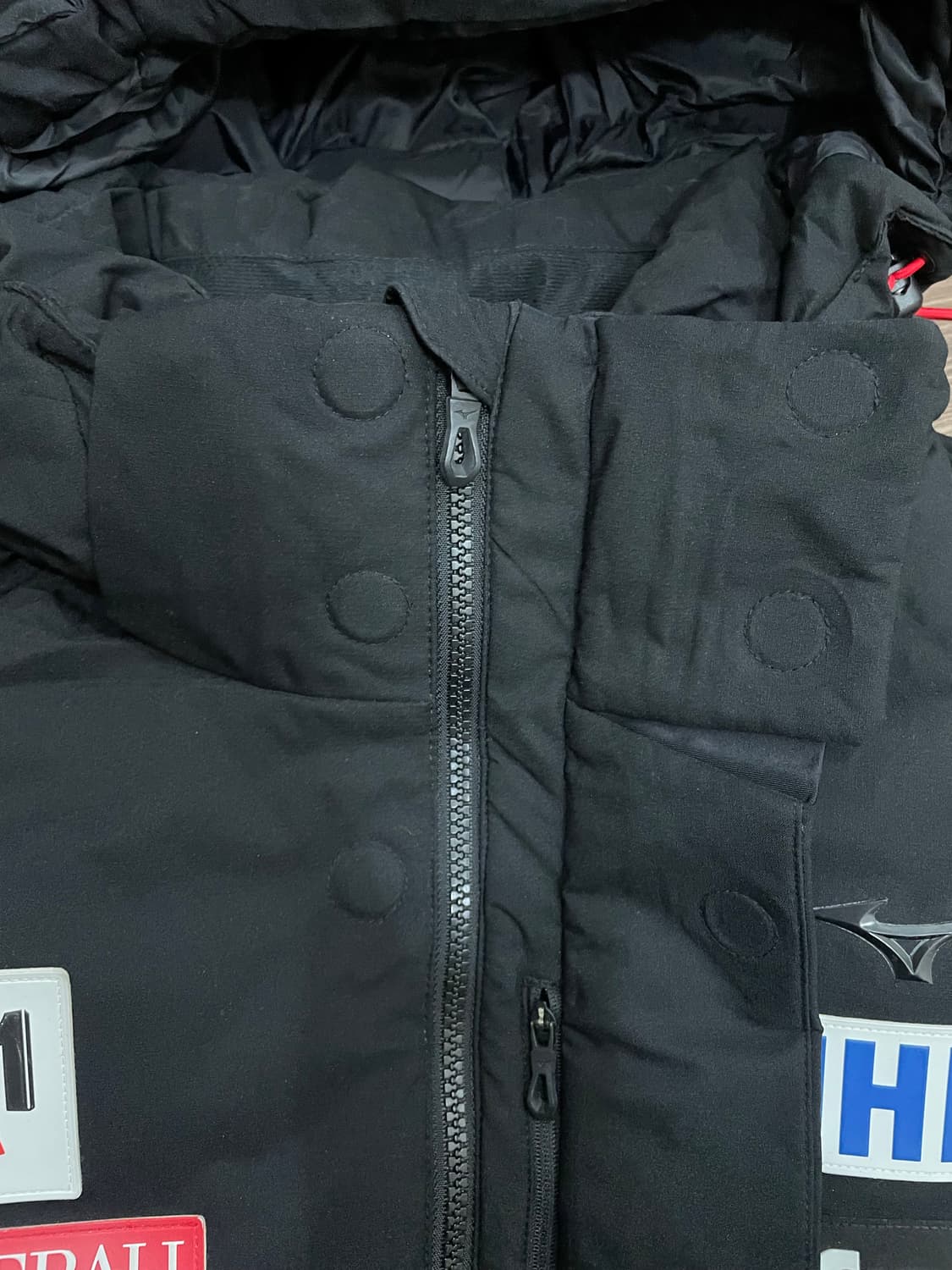 미즈노 MIZUNO 크로 스키 구스다운 롱패딩 블랙 상품이미지8