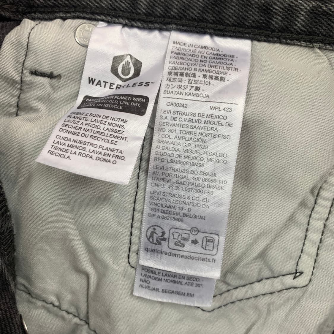 26인치 리바이스 501 90s 흑청 데님쇼츠 청반바지 상품이미지9