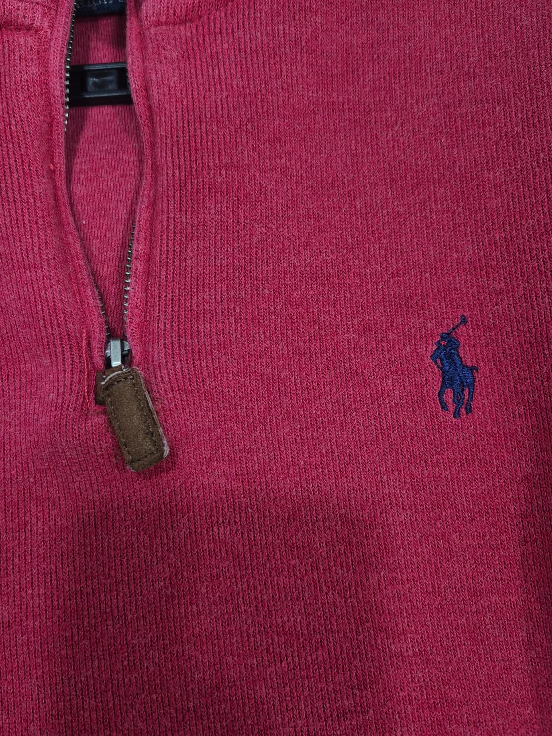 폴로랄프로렌 레드 하프 집업 코튼  맨투맨 남성 M사이즈 상품이미지4