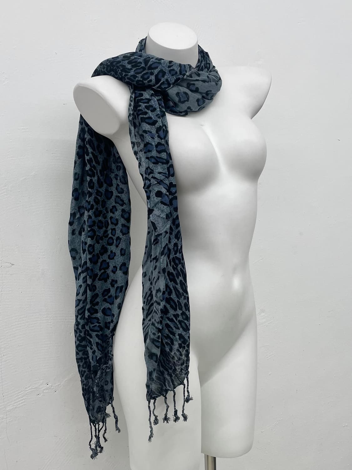 펑크 블루 레오파드 머플러  상품이미지2