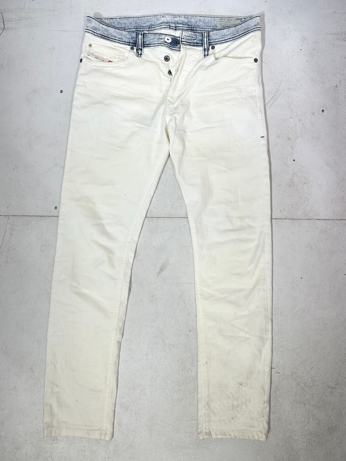 디젤 화이트 데님 투톤 아카이브 청바지 28 상품이미지4