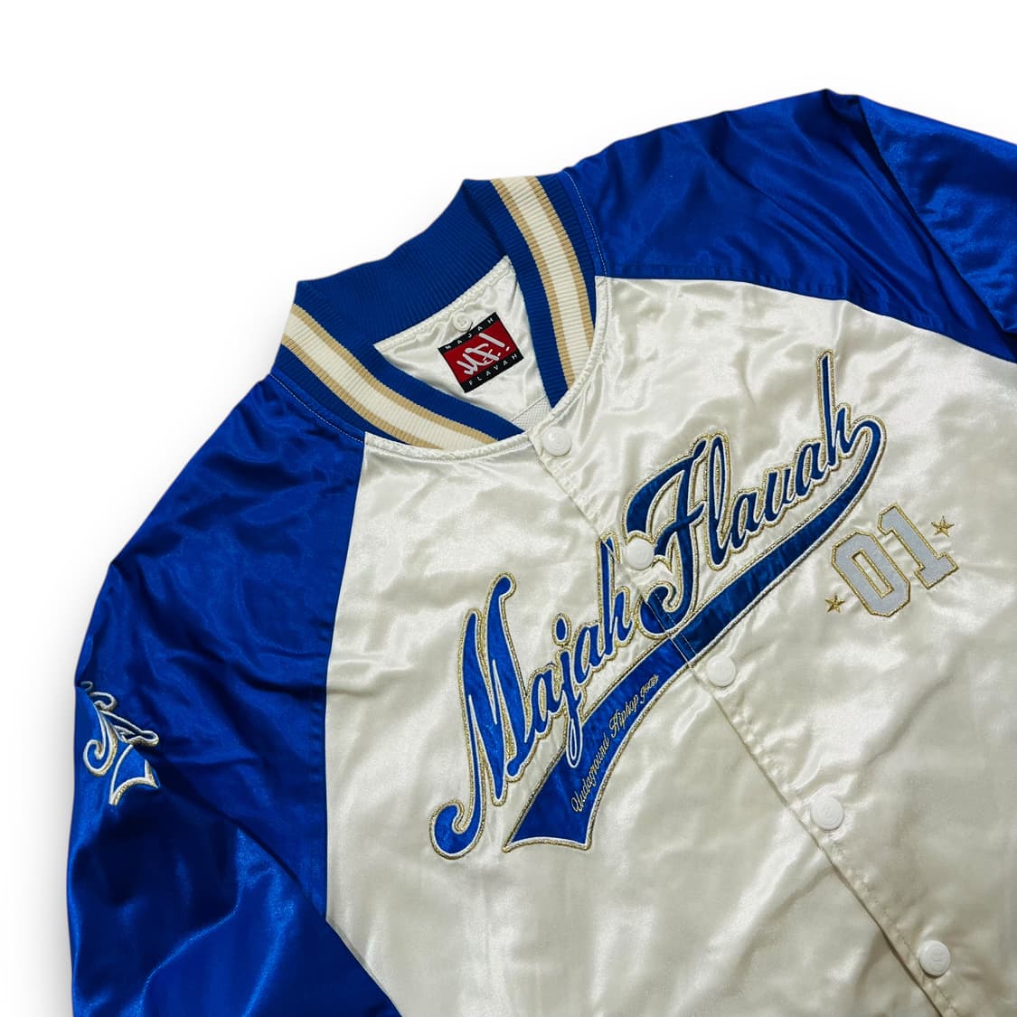 마자플라바 올드스쿨 힙합 새틴 바시티 자켓 상품이미지3