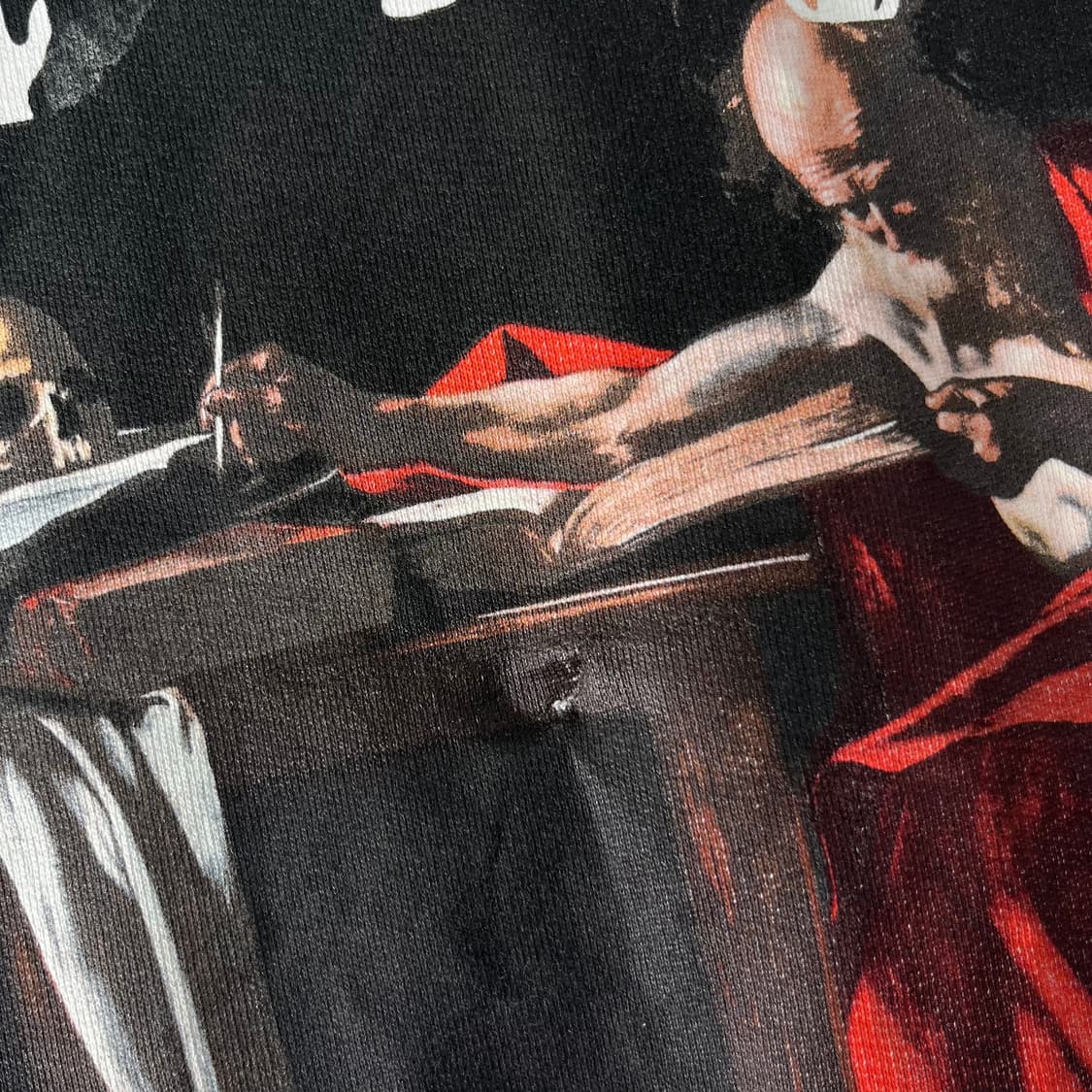 105 오프화이트 카라비지오 프린트 화이트 후드티 상품이미지4