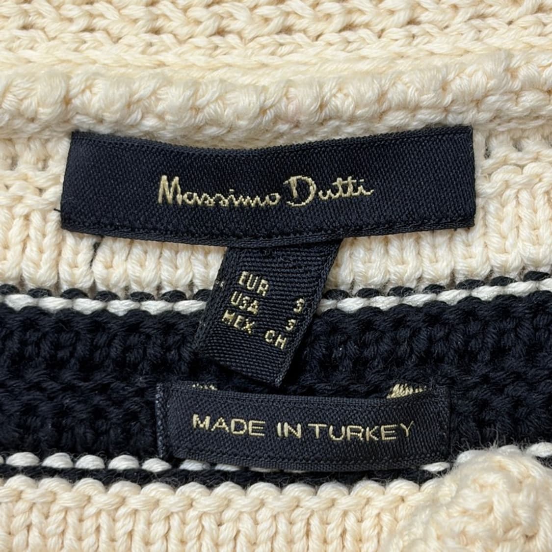 MASSIMO DUTTI 스트라이프 크롭 가디건 S 상품이미지5