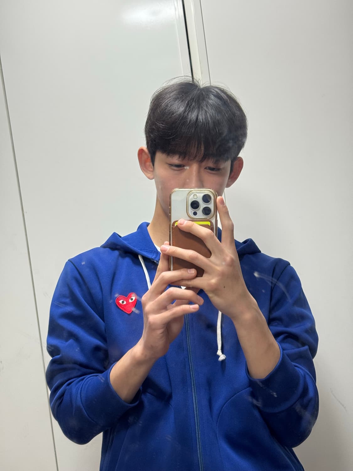 꼼데가르송 후드집업 블루 M 상품이미지8