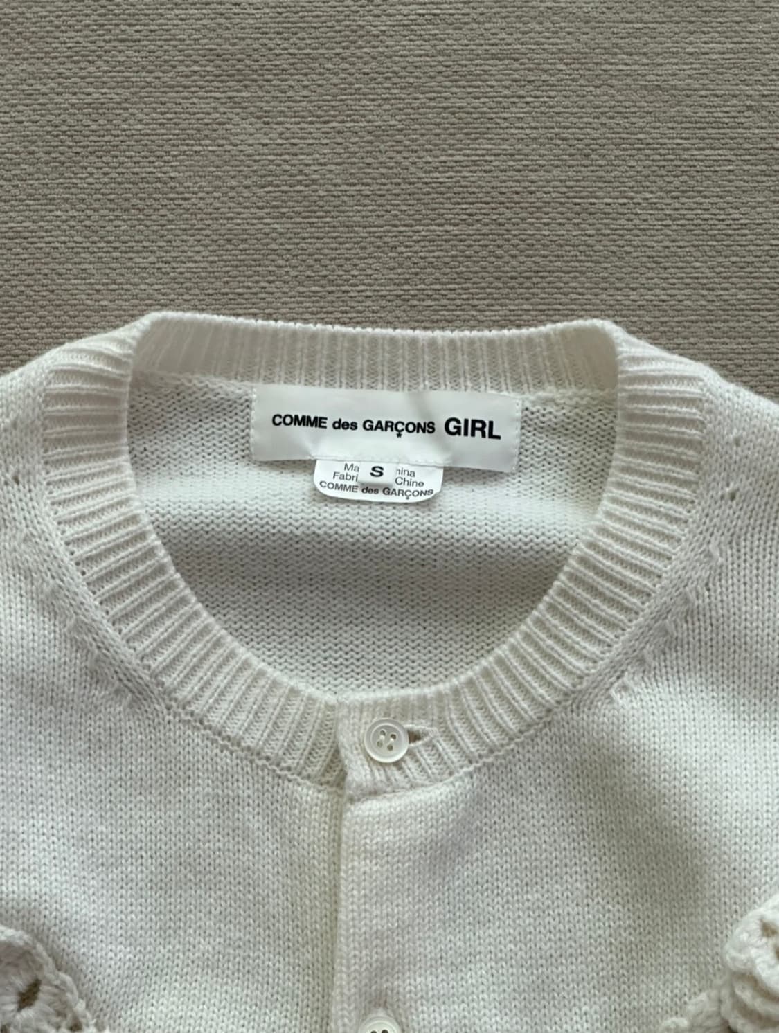 [S] 꼼데가르송 걸 크로쉐 가디건 상품이미지3
