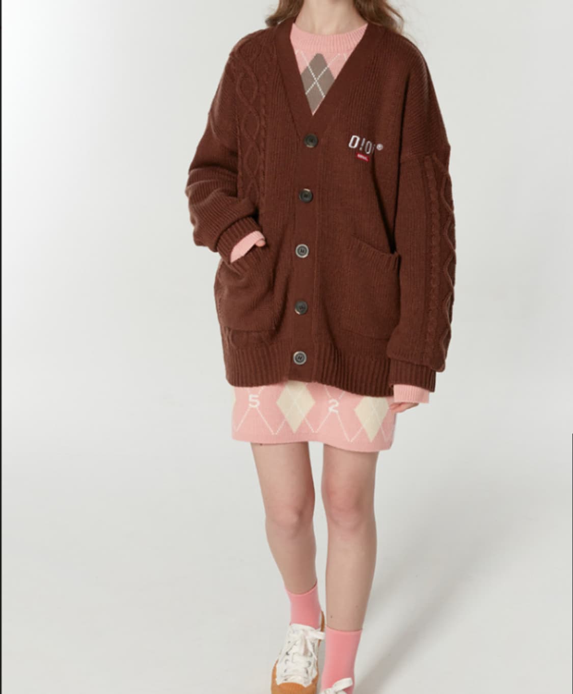 oioi HALF TWIST 가디건 브라운 상품이미지1