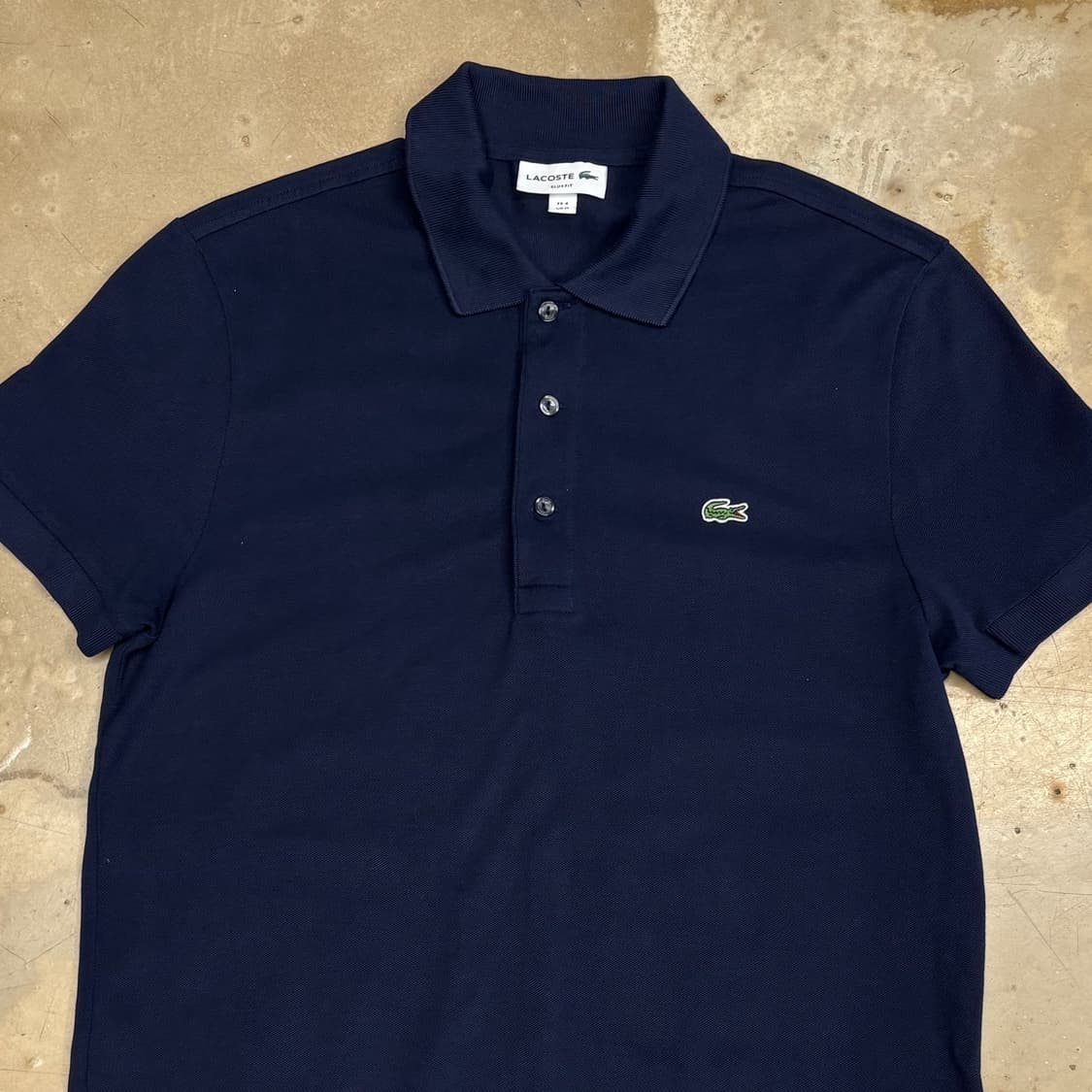 M 라코스테 네이비 카라 반팔 티셔츠 상품이미지1