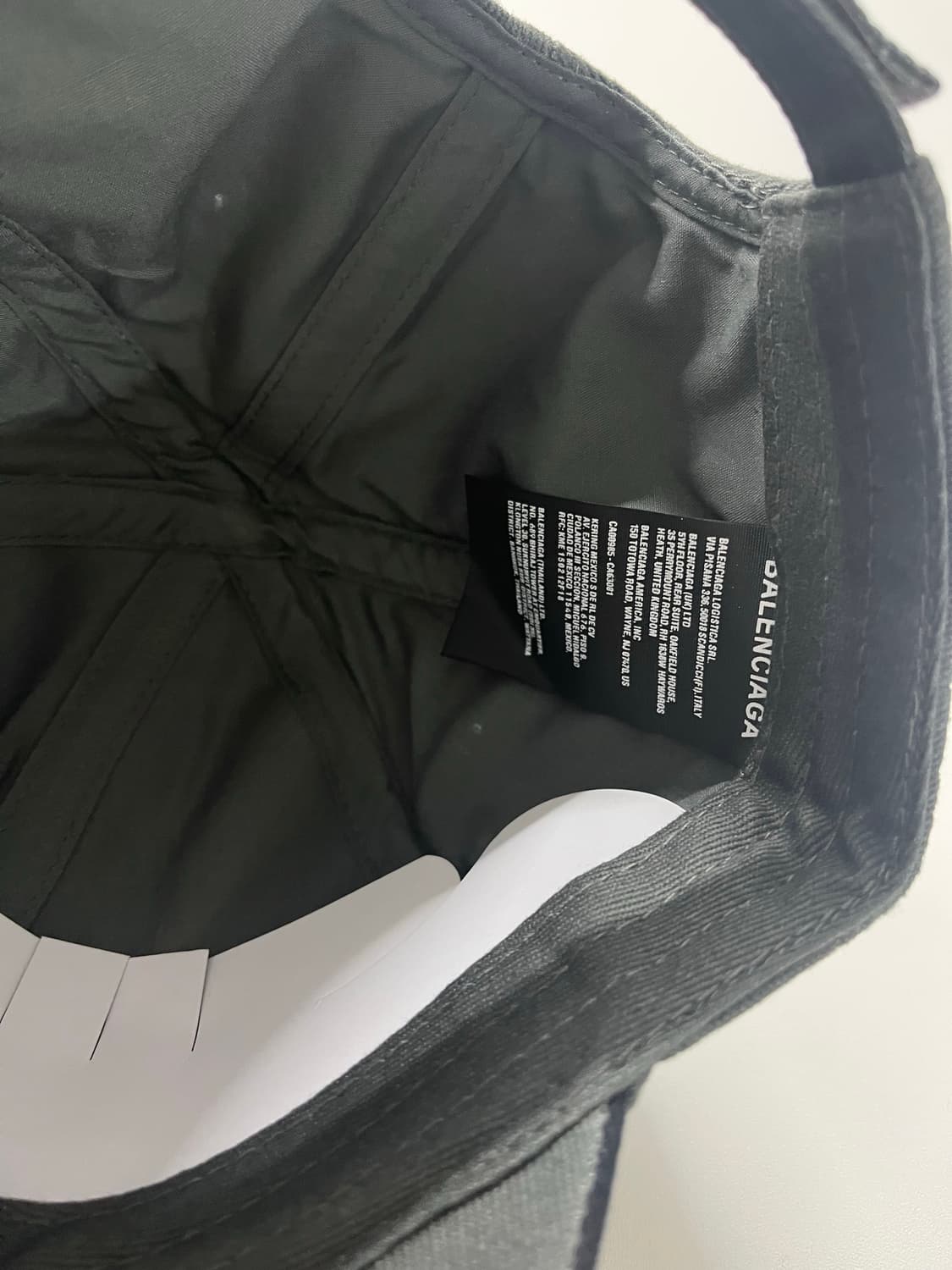 발렌시아가 유니티 볼캡 차콜 상품이미지5