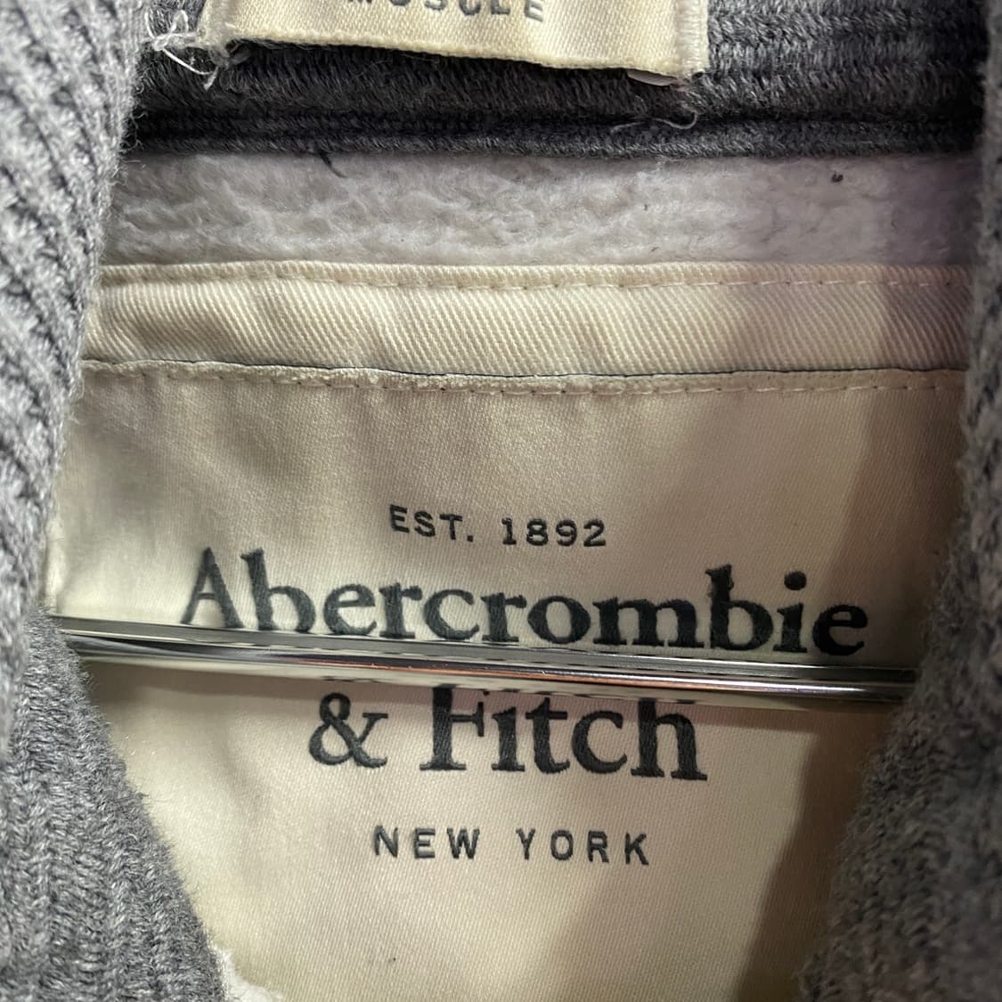 아베크롬비 빈티지 스타일 그레이 후드집업 B4666 상품이미지5