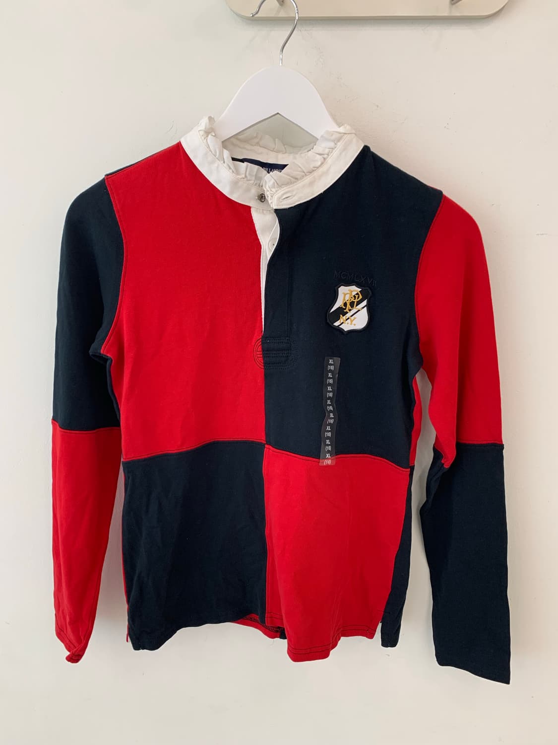 폴로 랄프로렌 걸즈 긴팔 럭비티 XL 상품이미지1