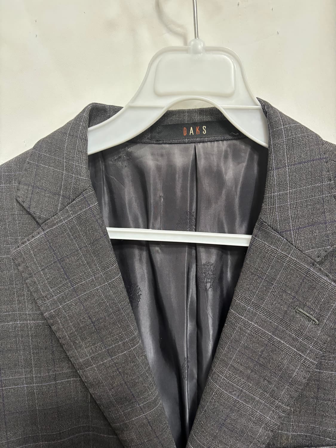 닥스(DAKS)봄 가을 남성 그레이 체크 정장 자켓 100-85-170 상품이미지2