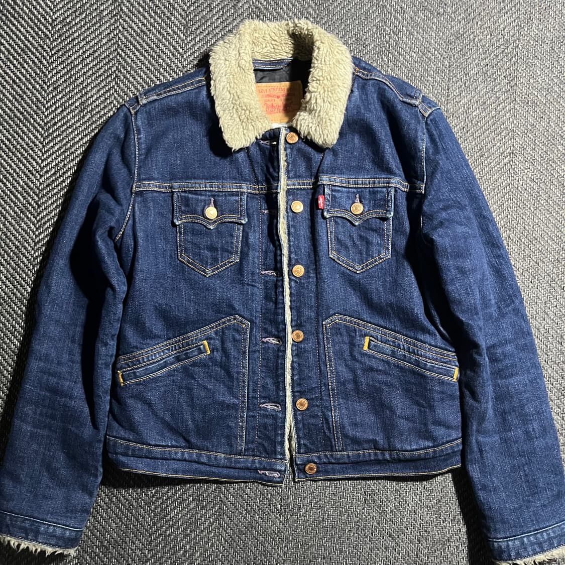 [95] LEVIS 리바이스 쉐르파 퀄팅 트러커 청자켓  상품이미지1