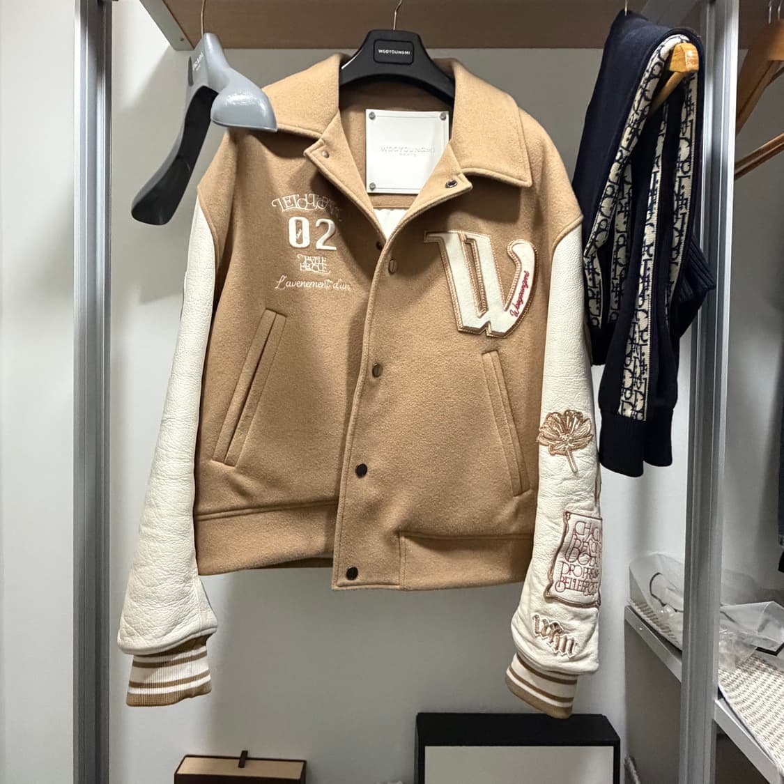 {새상품급/48size} 우영미 바시티 자켓 베이지 상품이미지2