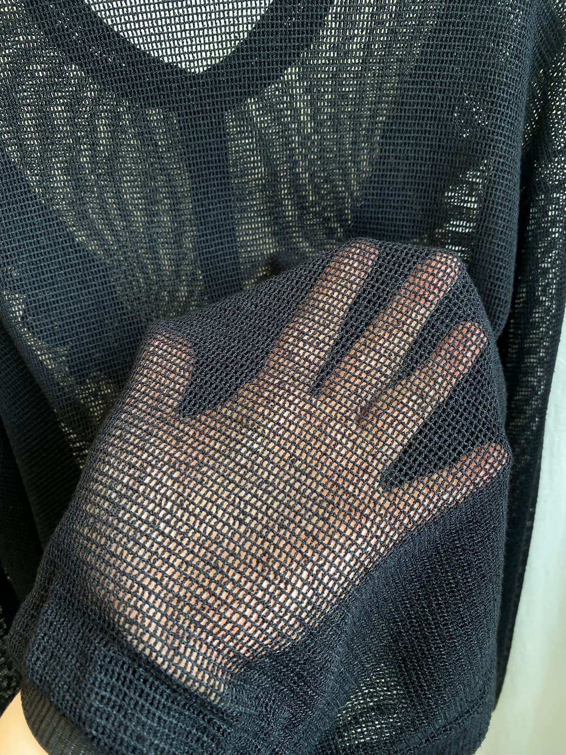 블랙 프릴 그물 가디건(M-L) 상품이미지8