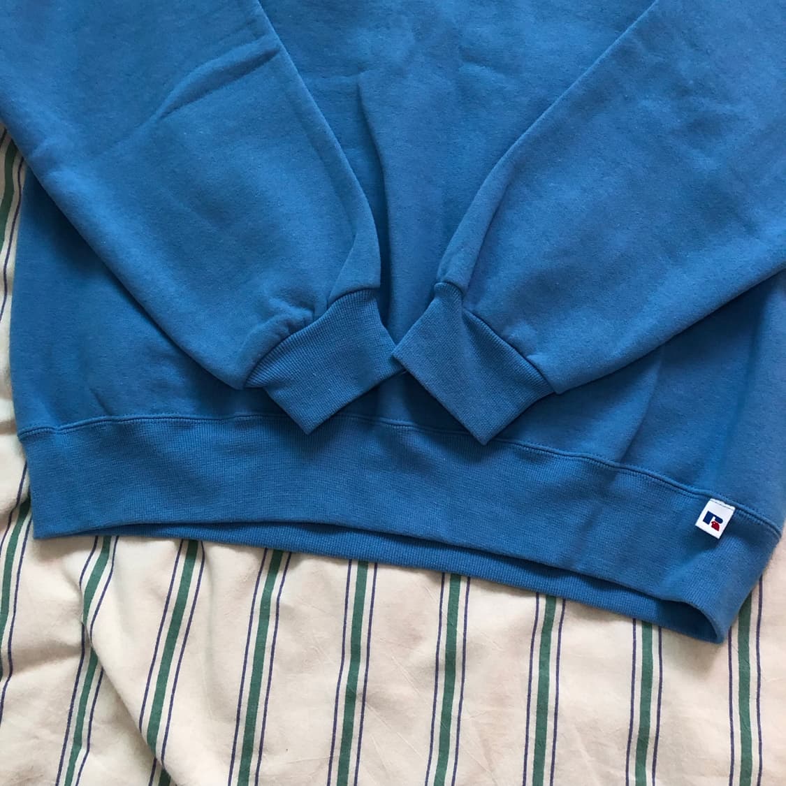 90s Russell 러셀 스웻 XL 코랄 블루 상품이미지5