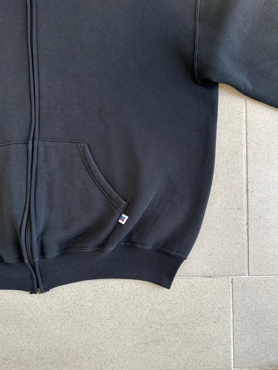 90s 빈티지 러셀 후드집업 블랙 XL 상품이미지3