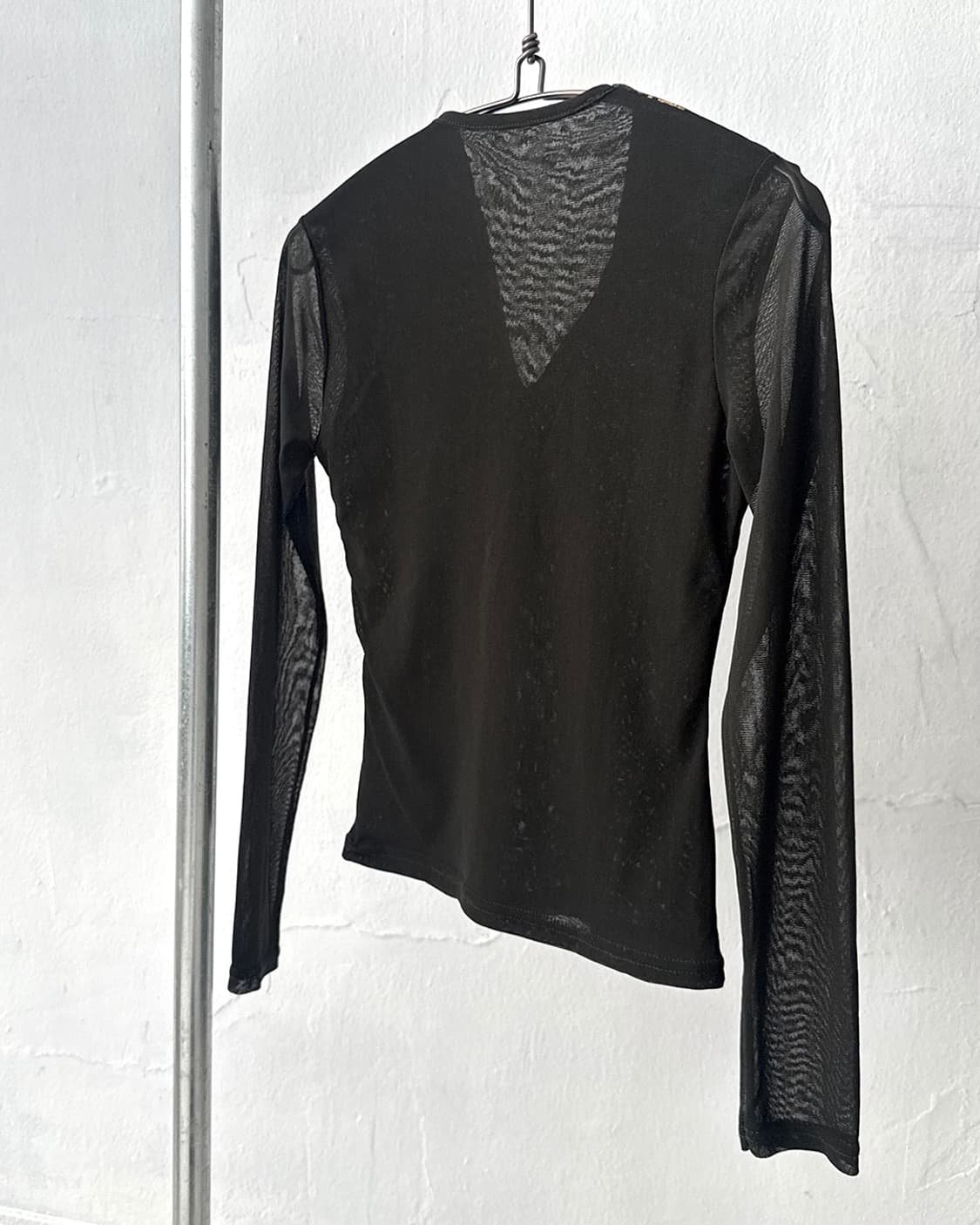 Khaki Python Print Mesh Top 상품이미지8