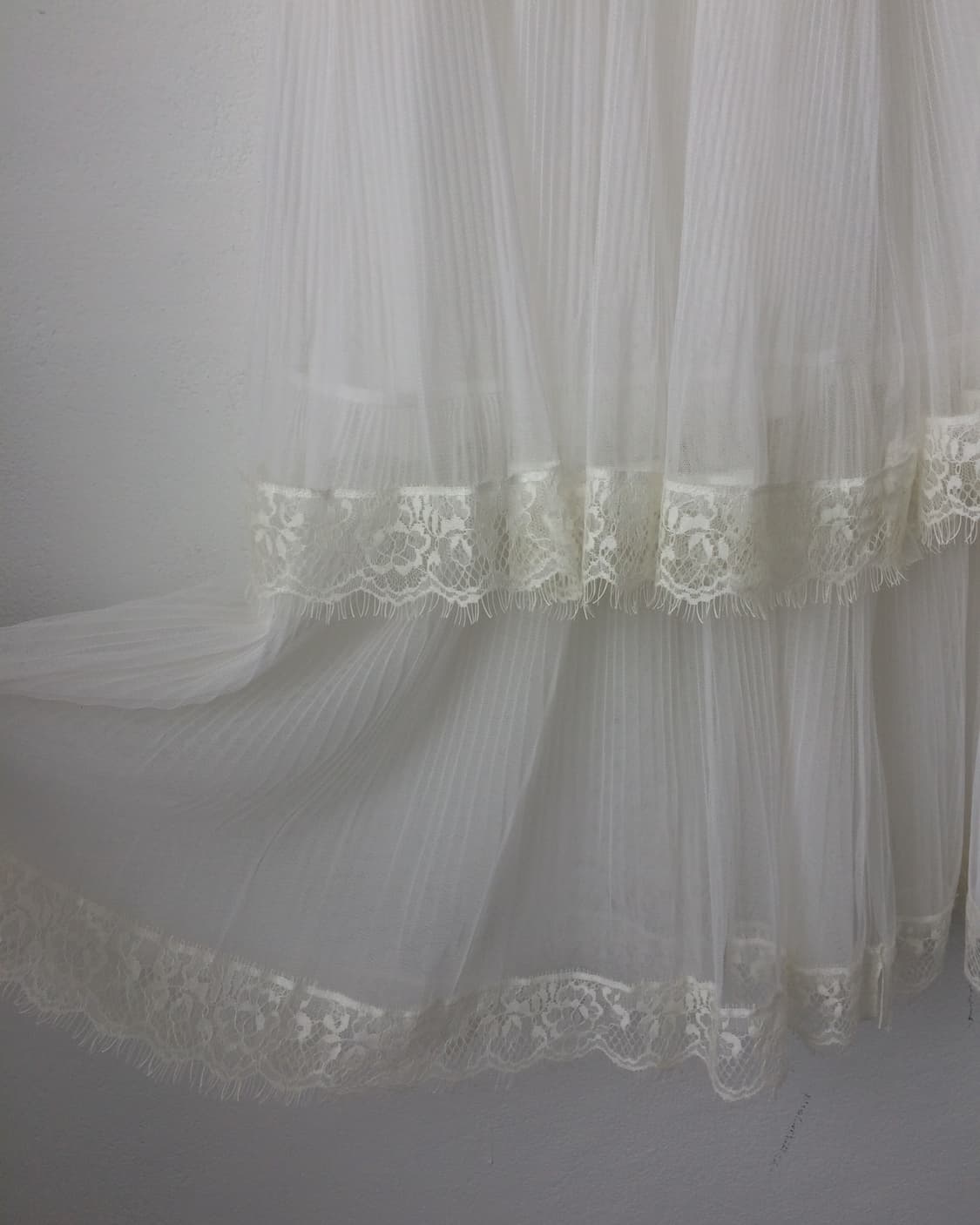 Lace trimming sha layer long skirt 상품이미지2