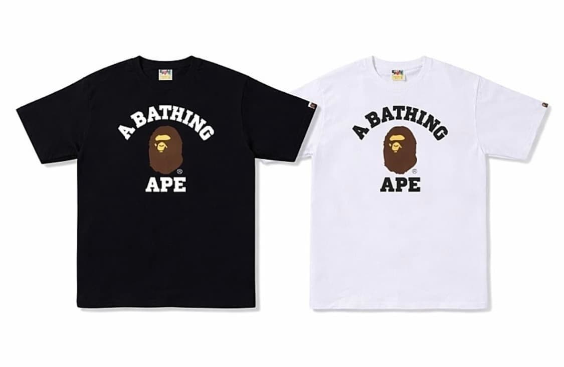 🔥[무료배송/새상품]🔥베이프 컬리지 반팔티 남녀공용 2color 상품이미지1