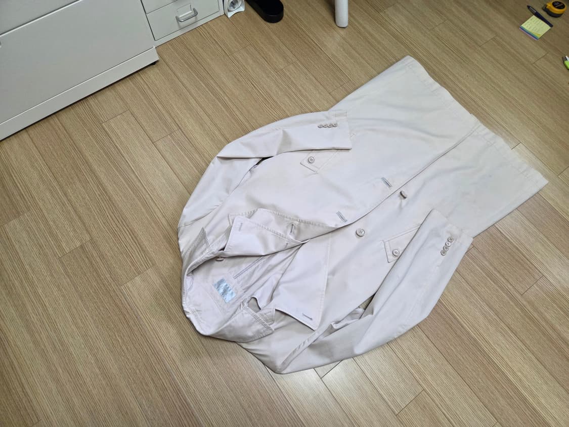 타임 옴므 이중 레이어 트렌치 롱 코트 상품이미지10