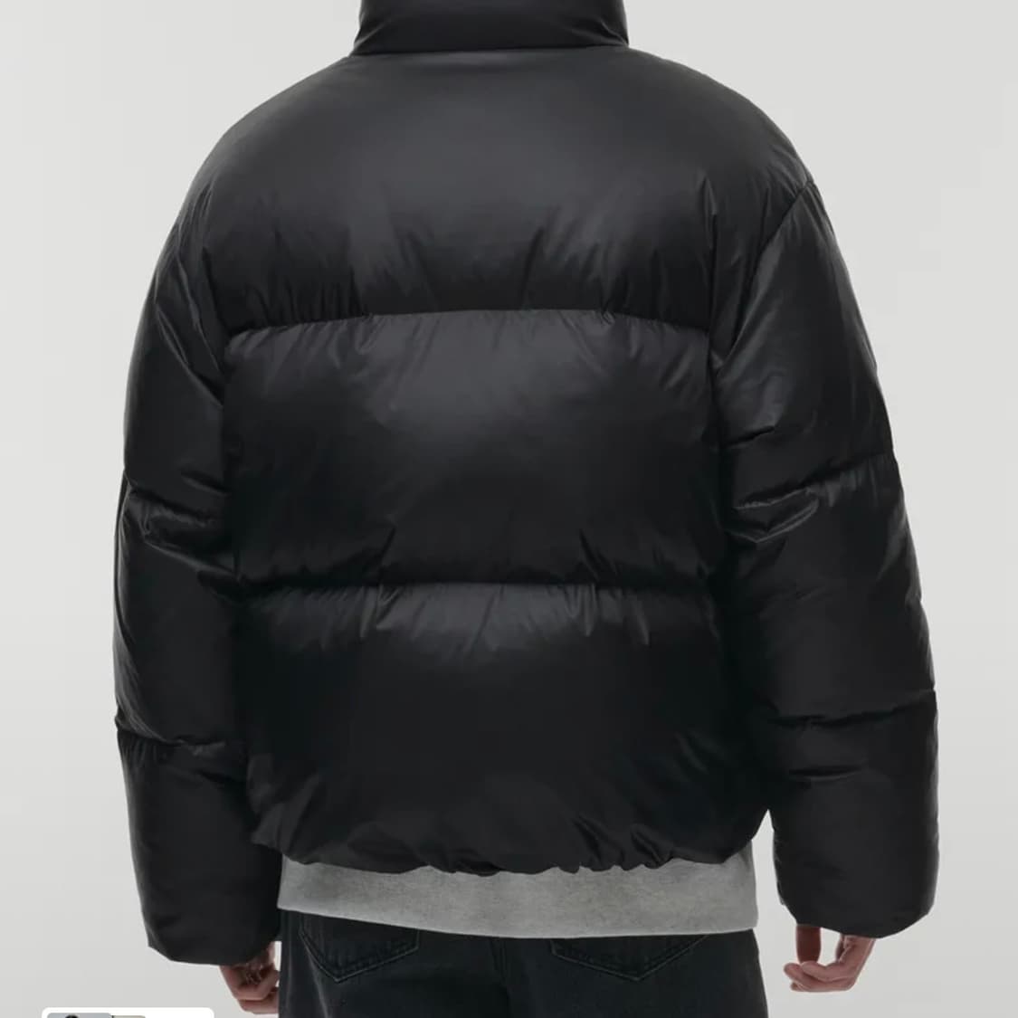 무신사 스탠다드 립스탑 다운 푸퍼 숏 패딩 블랙 S 덕다운 상품이미지3