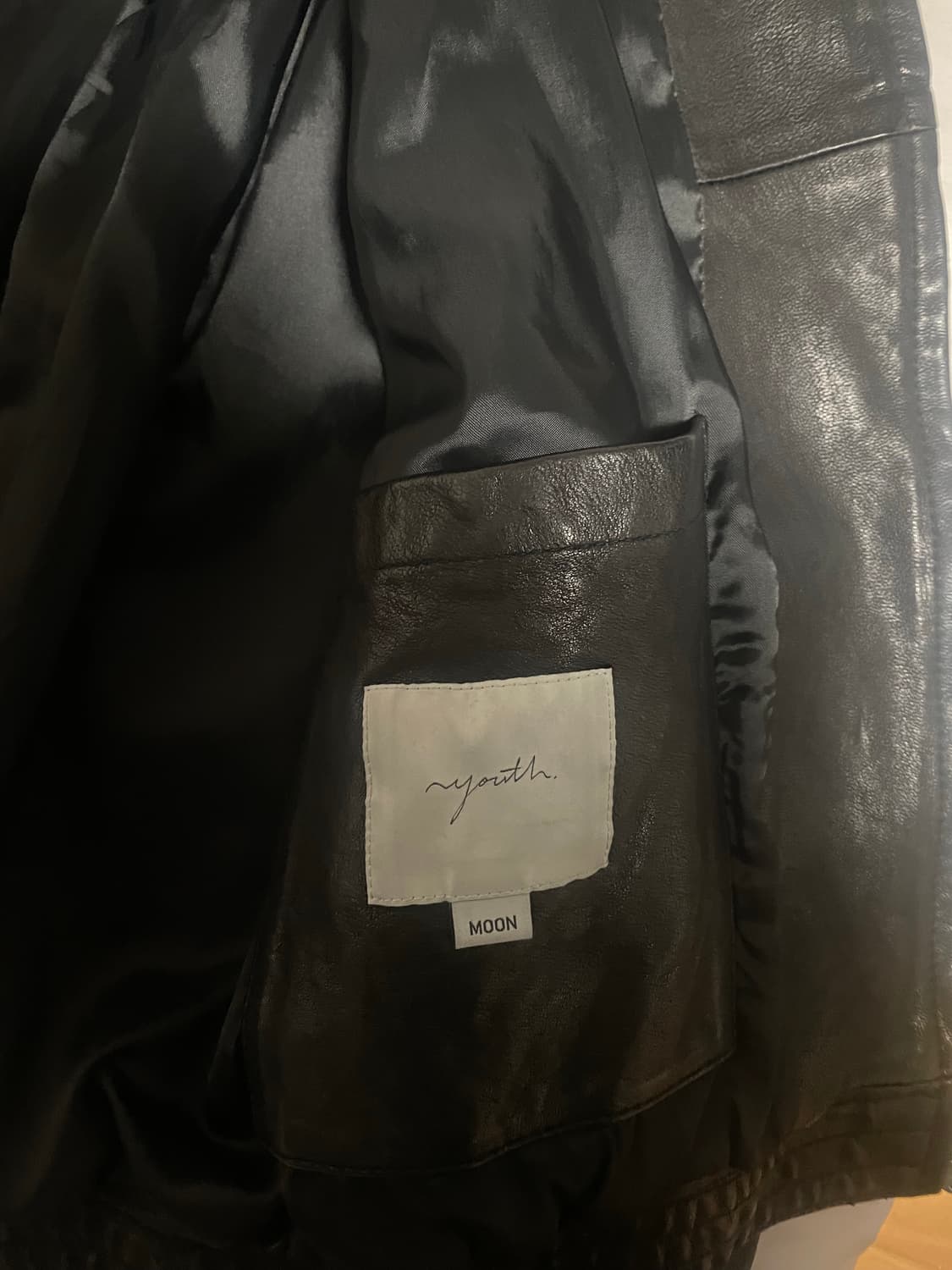 M) 유스(youth) 워시드 레더 블루종 상품이미지4