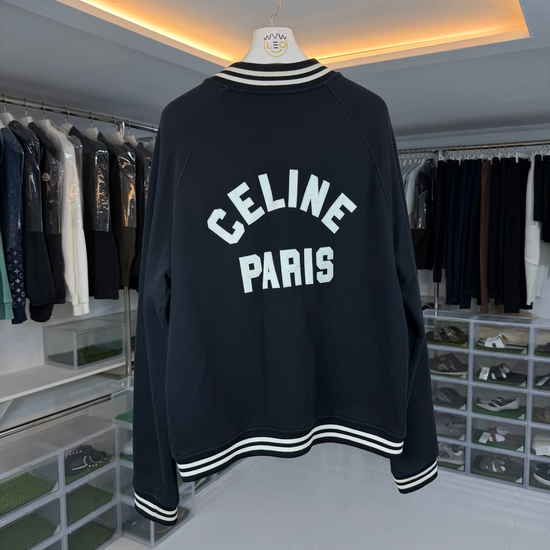 [리오브] 셀린느 테디 백로고 컬리지 바시티 자켓 상품이미지2