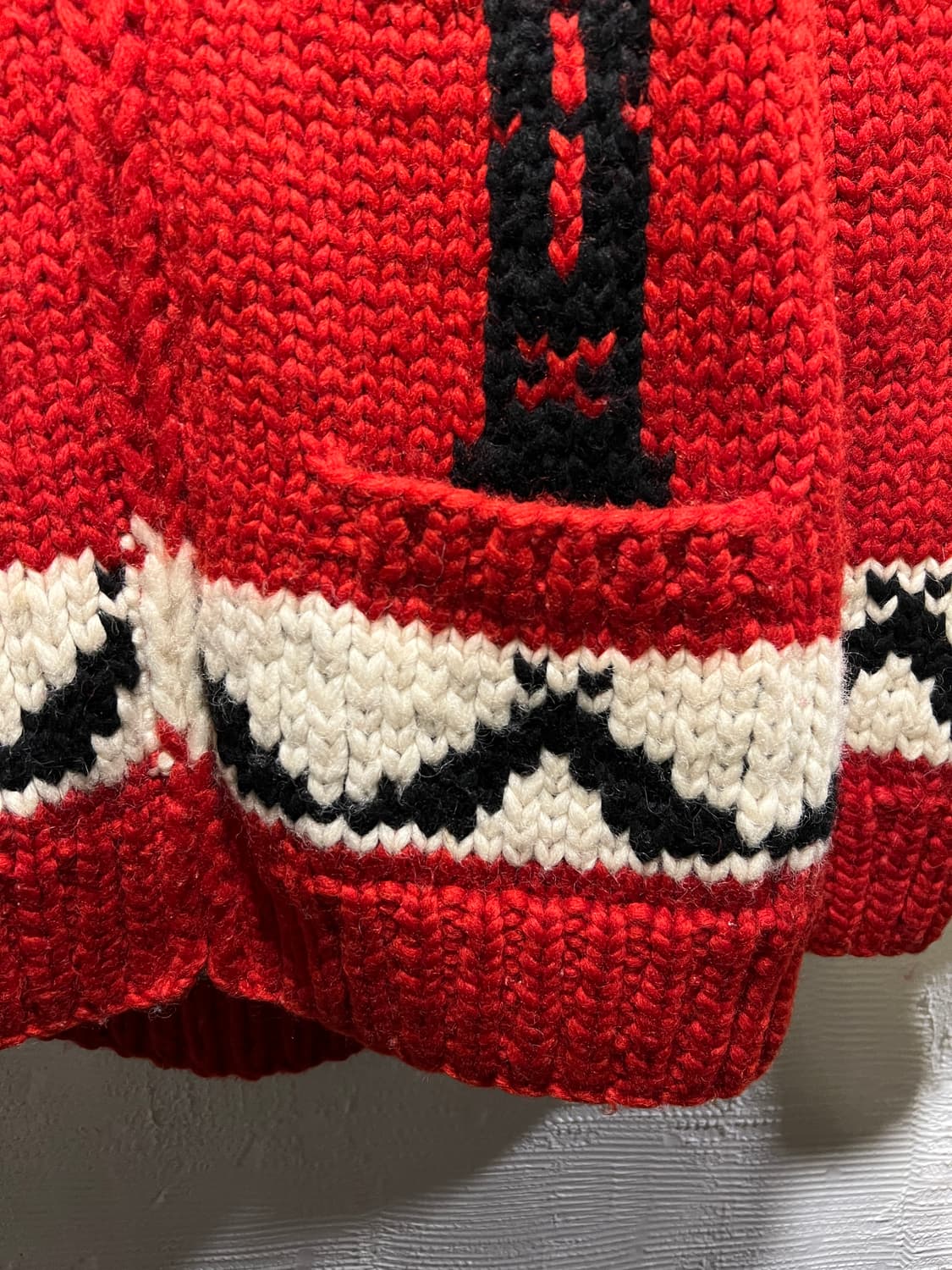 [L]KANATA 카나타 인디언 토템 레드 집업 코위찬 상품이미지6