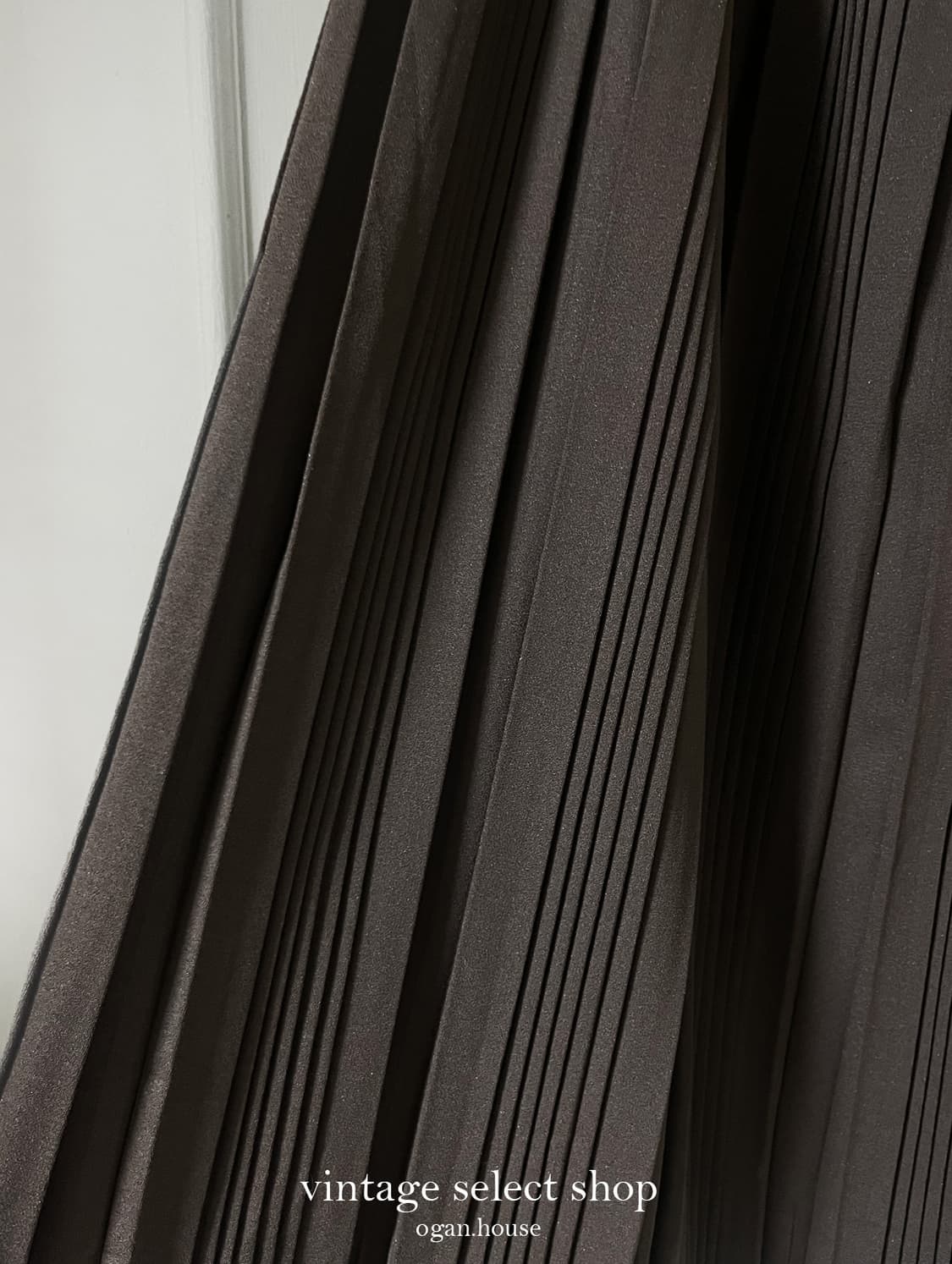 vintage marron pleats skirt 상품이미지2