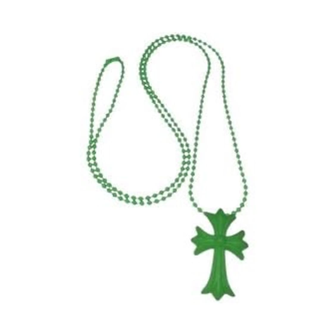새상품 급처 크롬하츠 실리크롬 그린 크로스 펜던트 상품이미지2