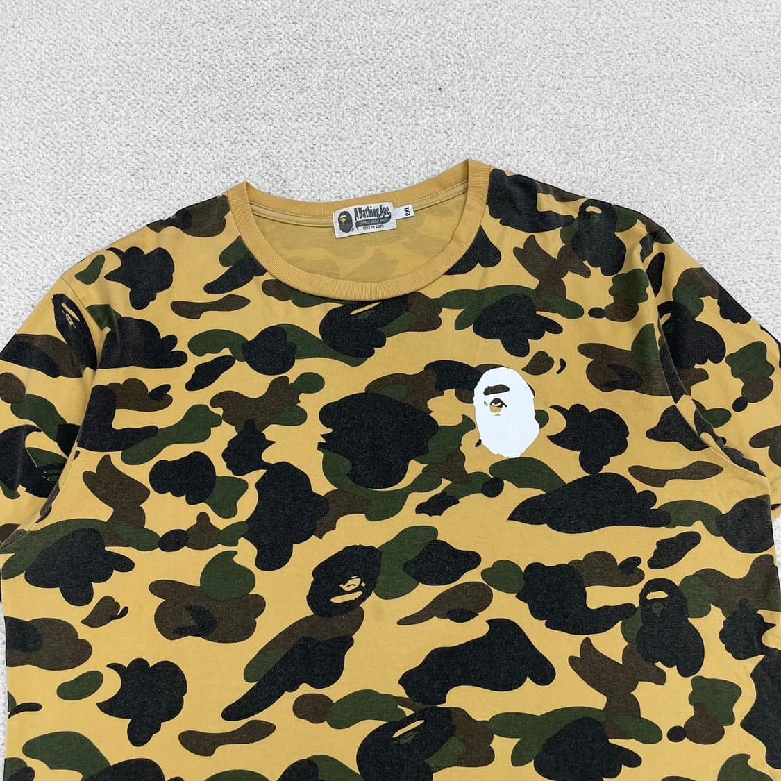 베이프 Bape 원포인트 황계 카모 반팔 티셔츠 상품이미지3