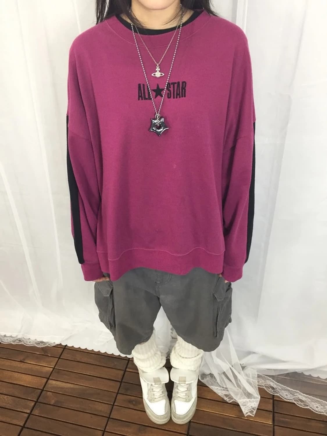 Converse All Star Pink Sweatshirt 상품이미지2