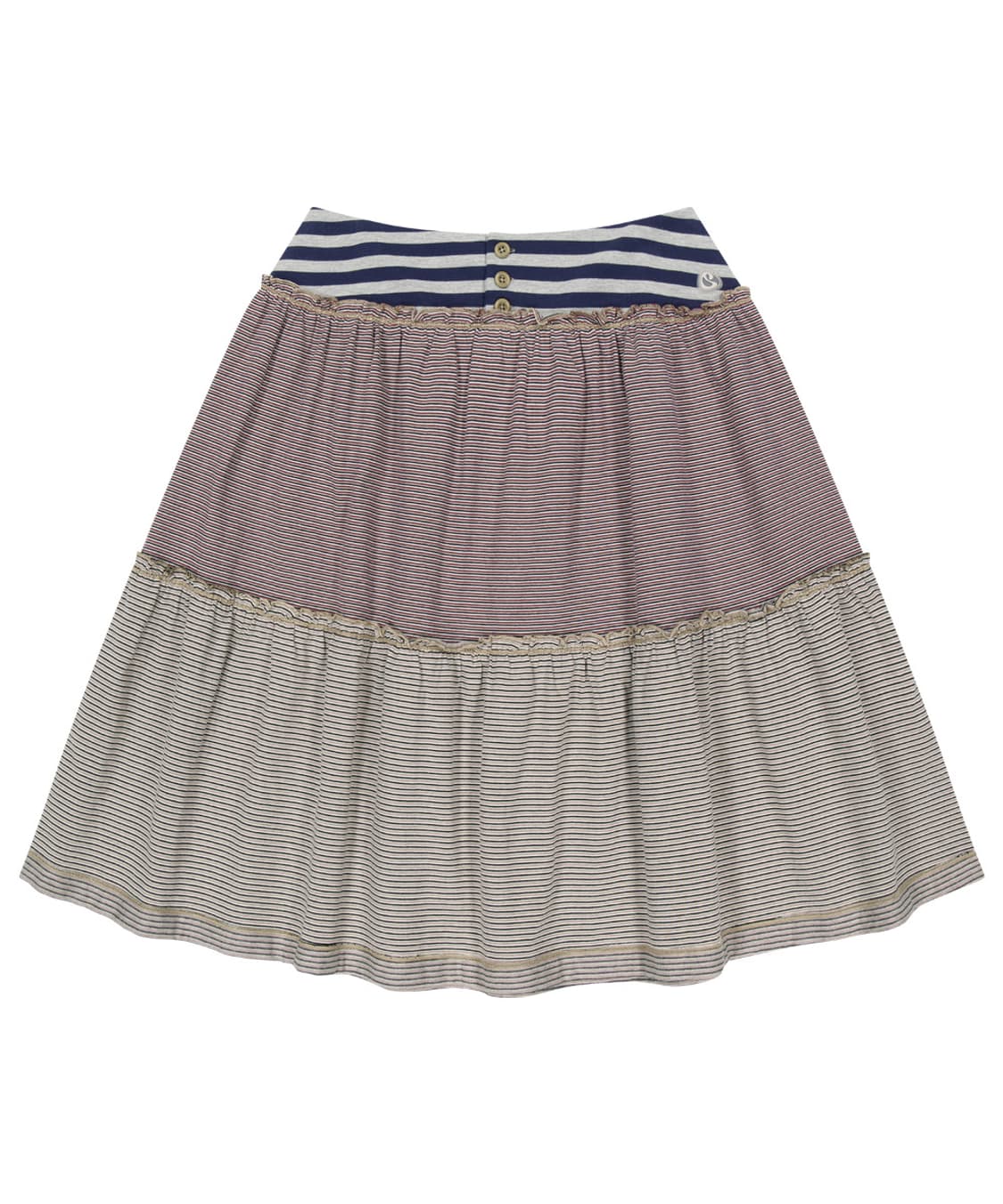 코이세이오 스트라이프 스커트 그레이 베이지 상품이미지1