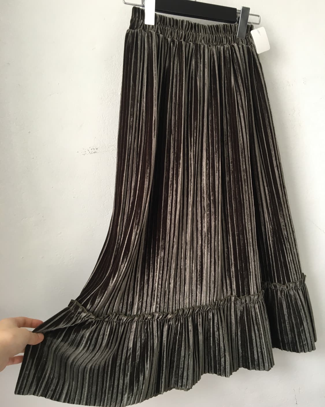 Velvet pleats skirt 상품이미지2