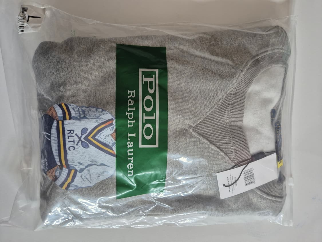 폴로 베어 맨투맨 그레이 L (새상품) 상품이미지3