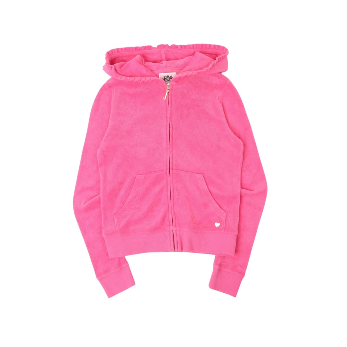 쥬시꾸뛰르 핑크 벨벳 타월 후드집업 상품이미지1