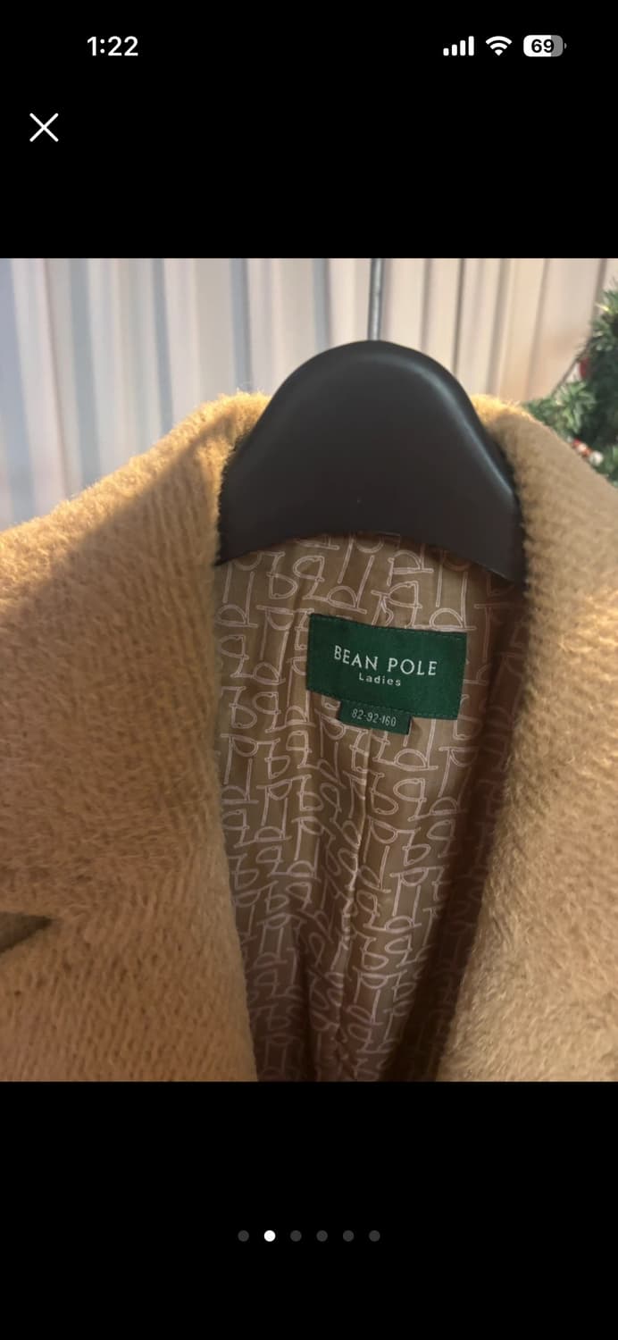 빈폴 카멜색 알파카 라마 코트 상품이미지2