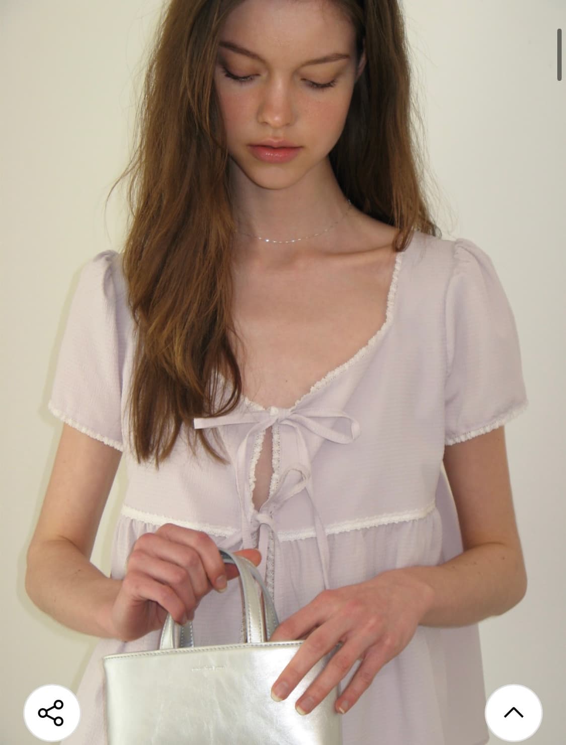 썸웨어버터 Sol 리본 블라우스 라벤더 상품이미지3