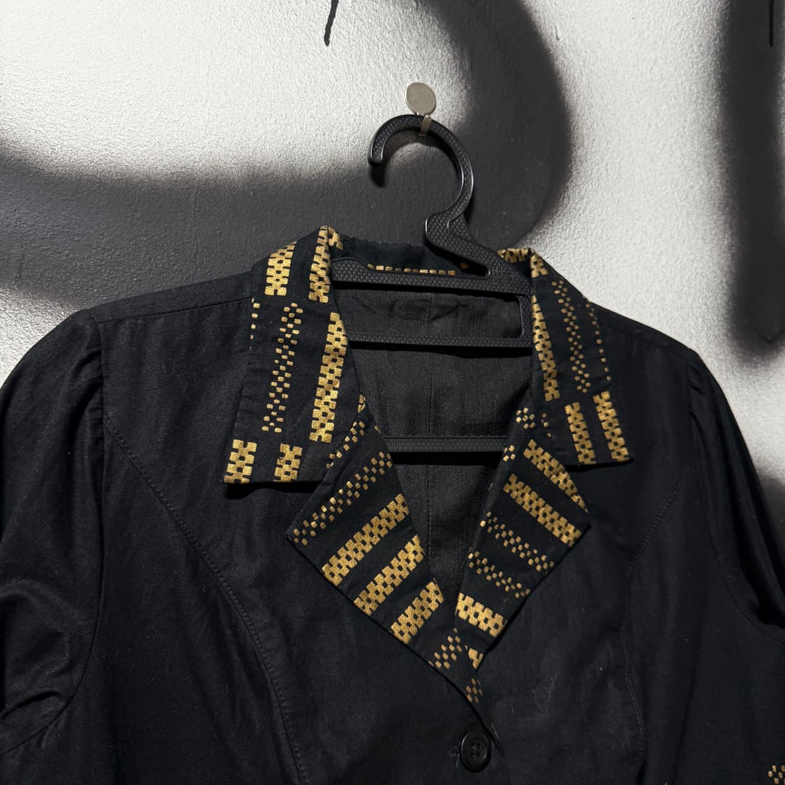 VTG 빈티지 금장 디테일 퍼프 슬리브 코튼 싱글 자켓 상품이미지3