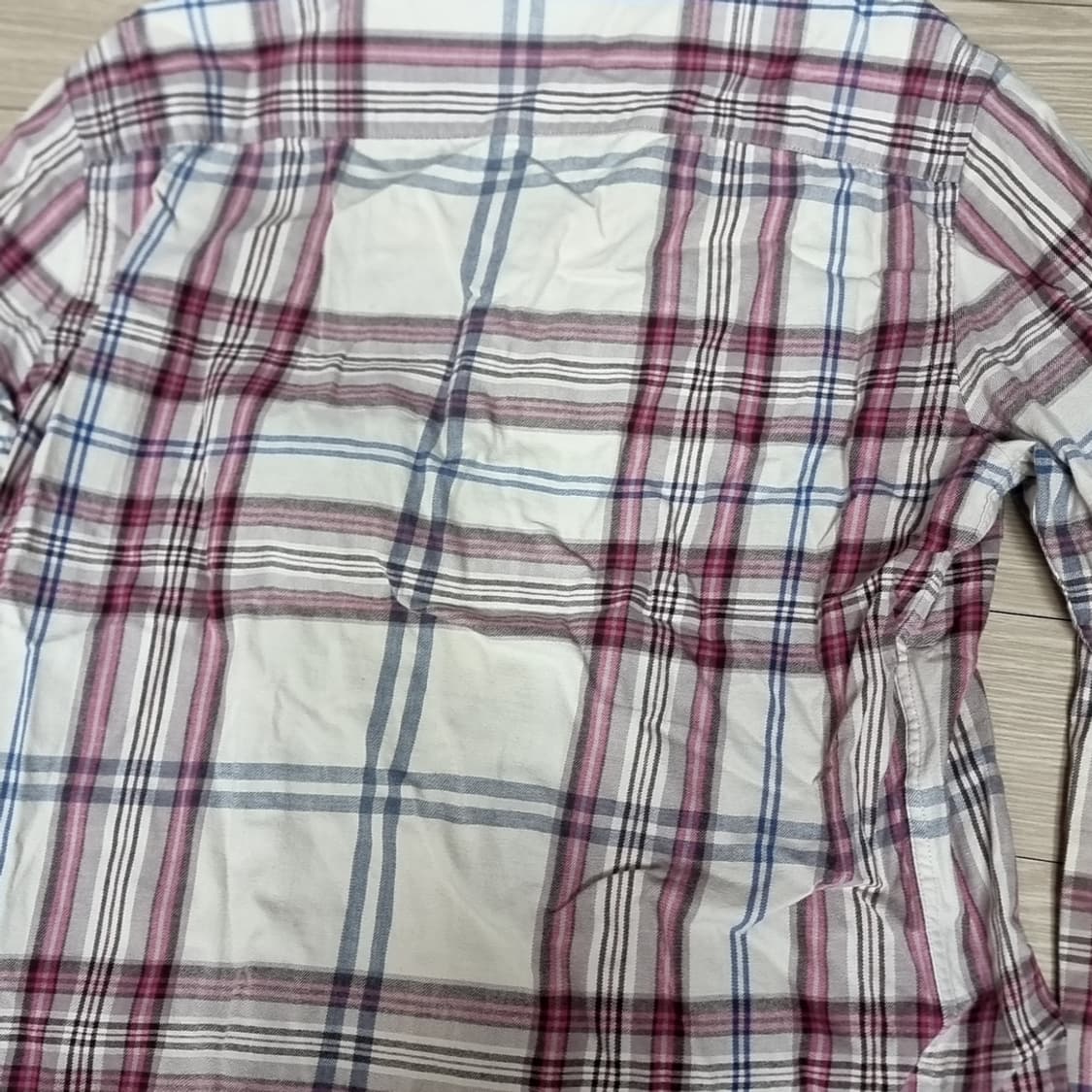 헨리코튼 화이트/핑크 체크 셔츠 남방(95) 상품이미지5