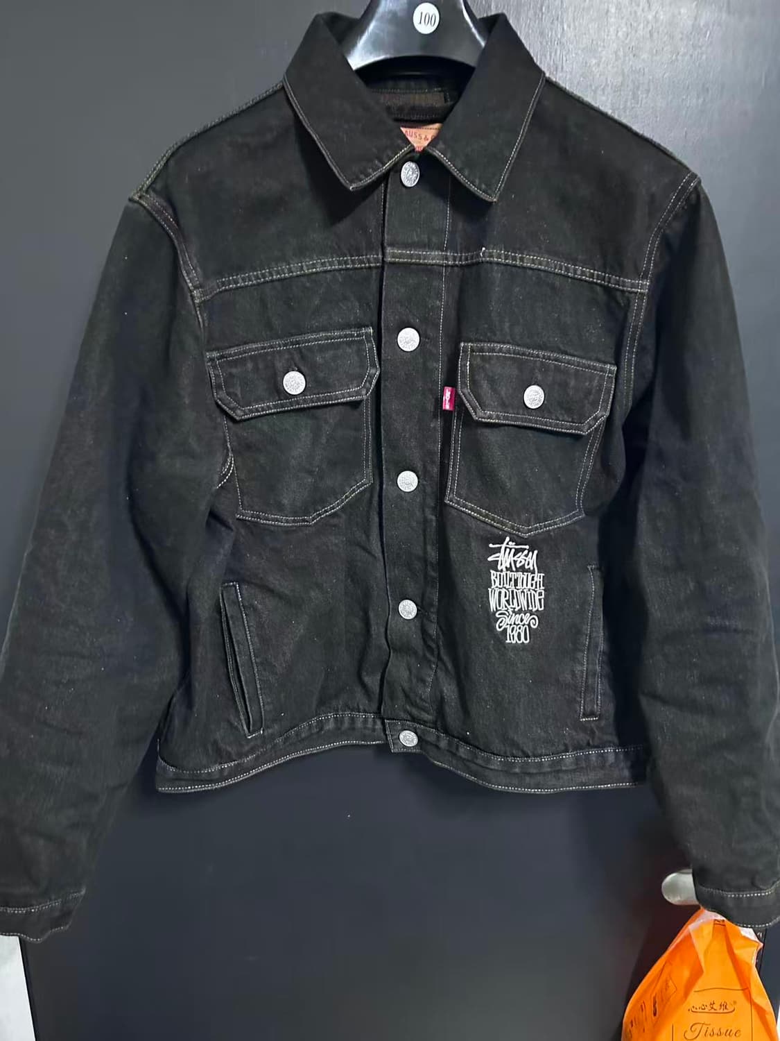 리바이스 스투시 크리스피 데님 자켓 XL 상품이미지1