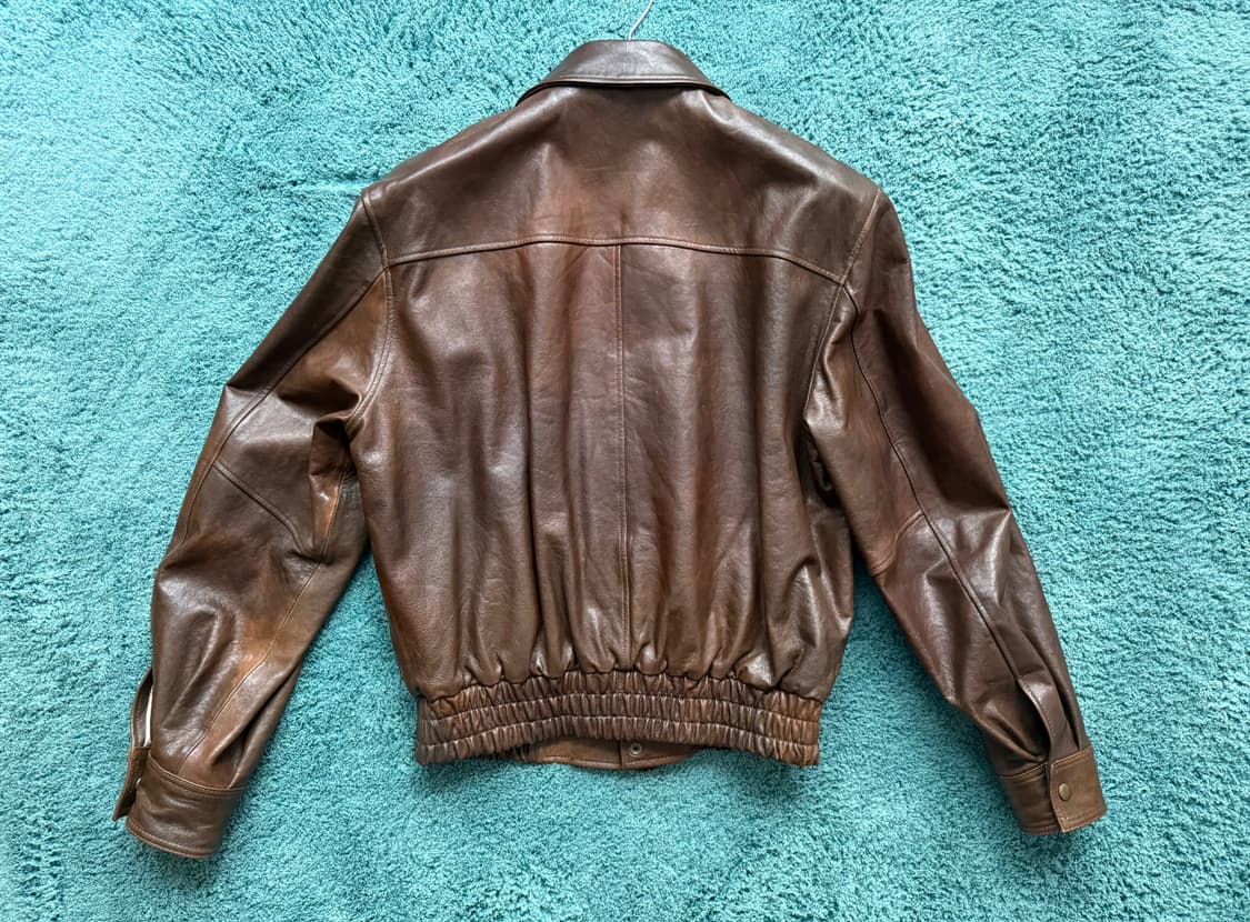 쿠어 A2 레더자켓 브라운 S 상품이미지2