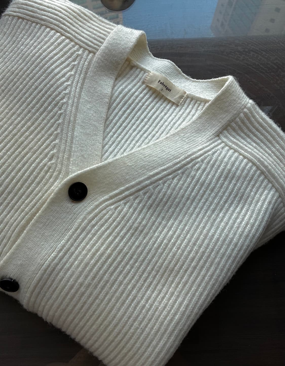 (2) 파브레가 포니 울 Y 가디건 [IVORY] 판매 상품이미지6