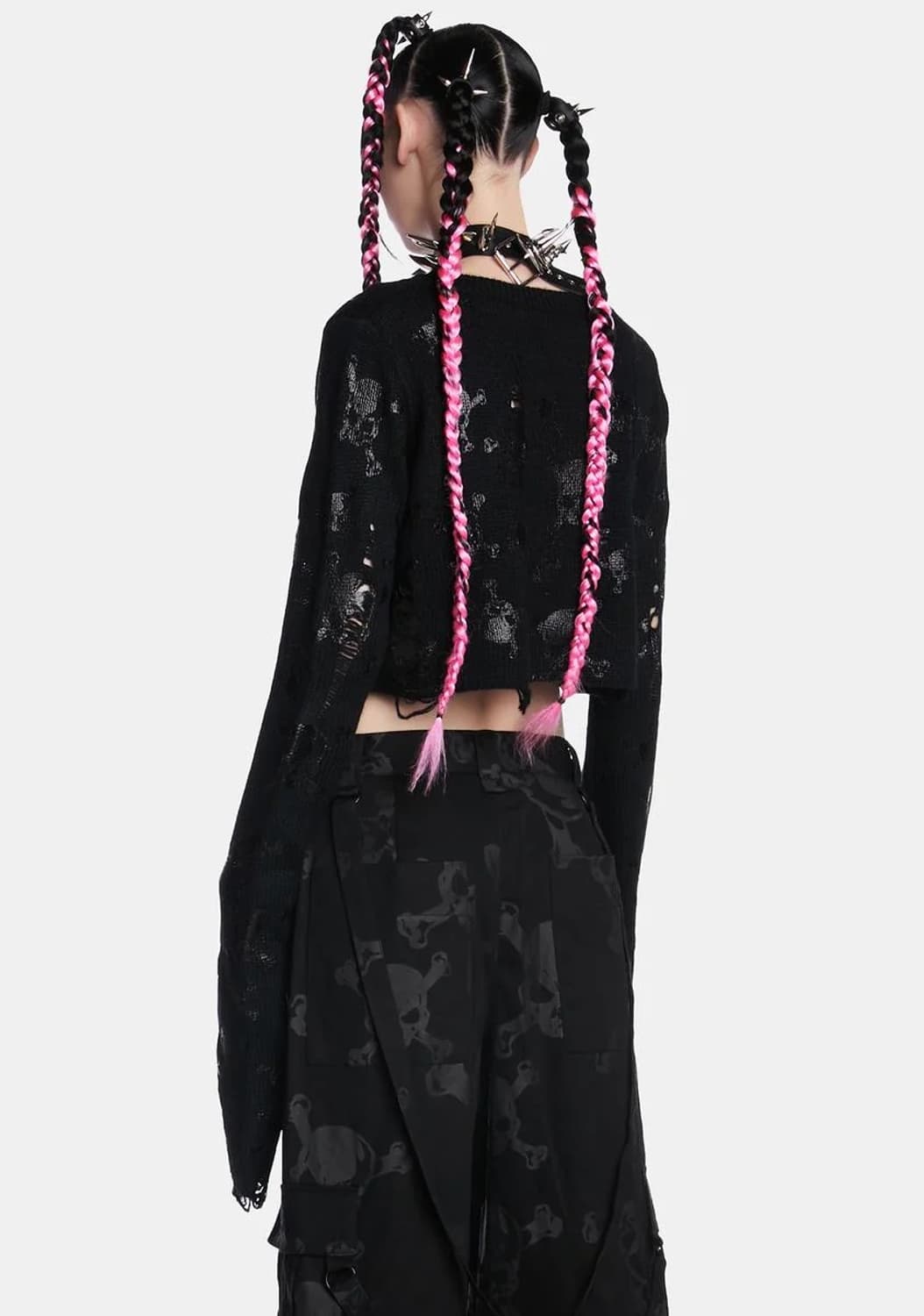 Dolls kill 돌스킬 빌런 에라 크롭 스웨터 상품이미지3