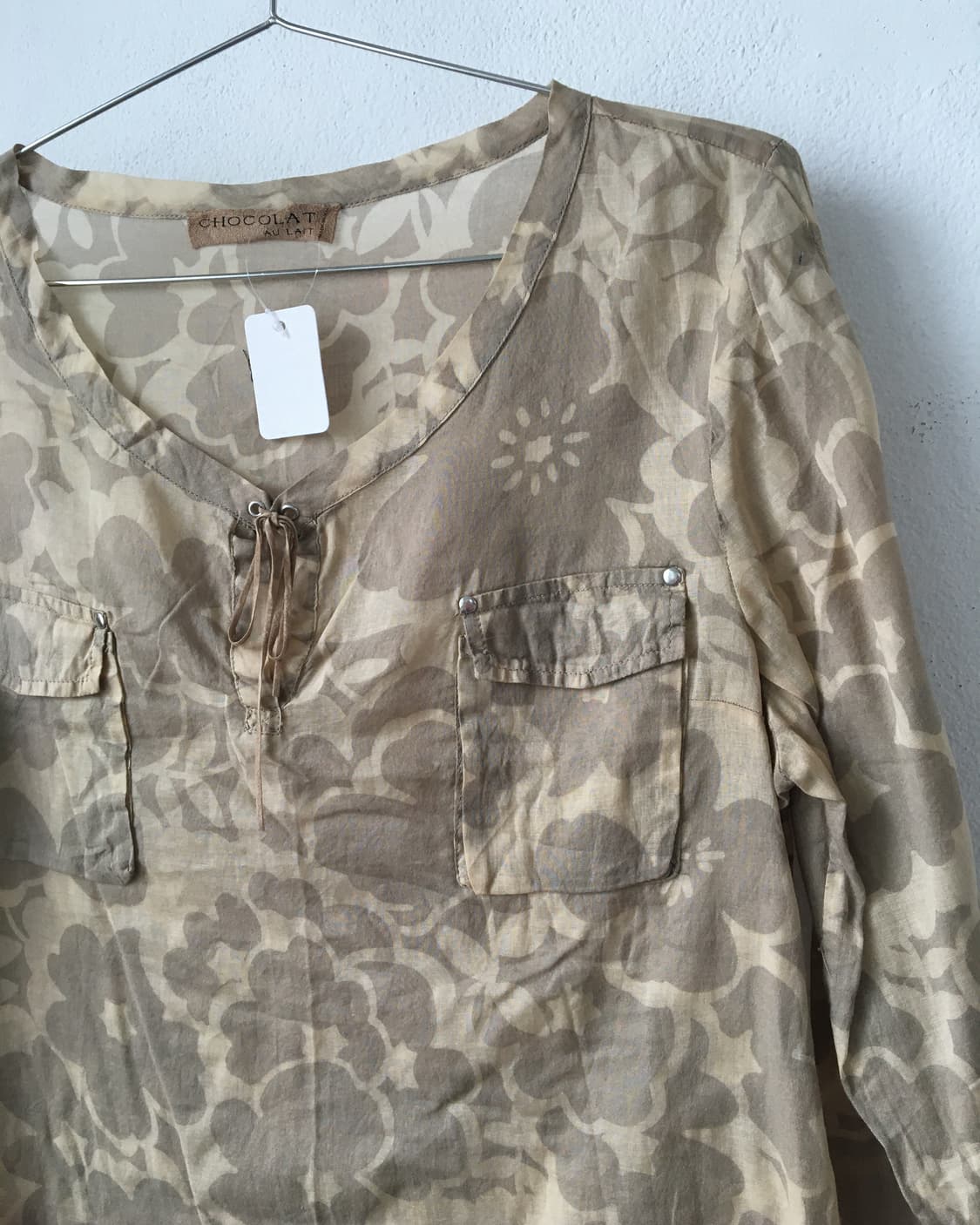 Lace up point ethnic mood top 상품이미지6