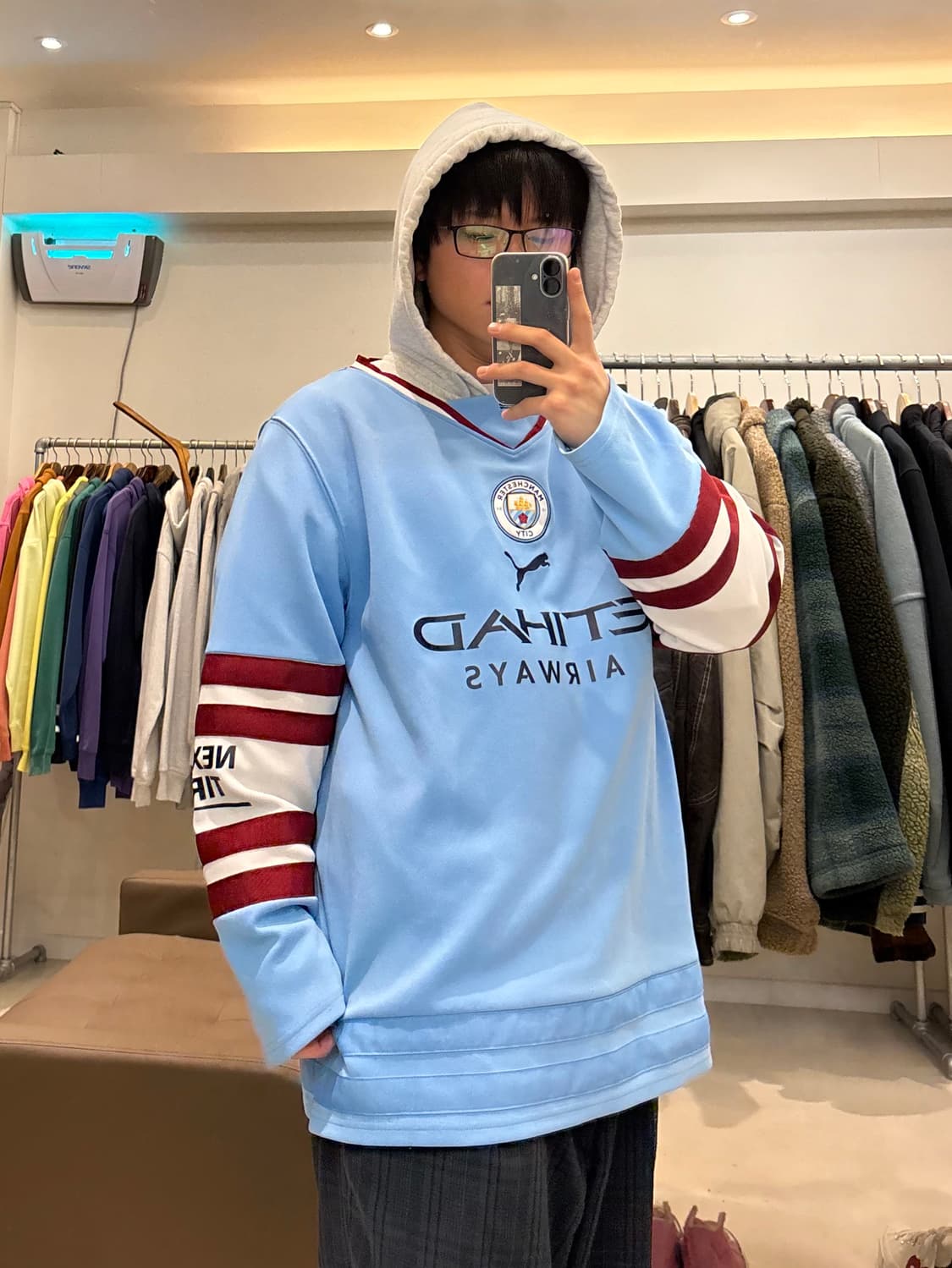 푸마 맨체스터 시티 오버사이즈 윈터 저지 상품이미지9