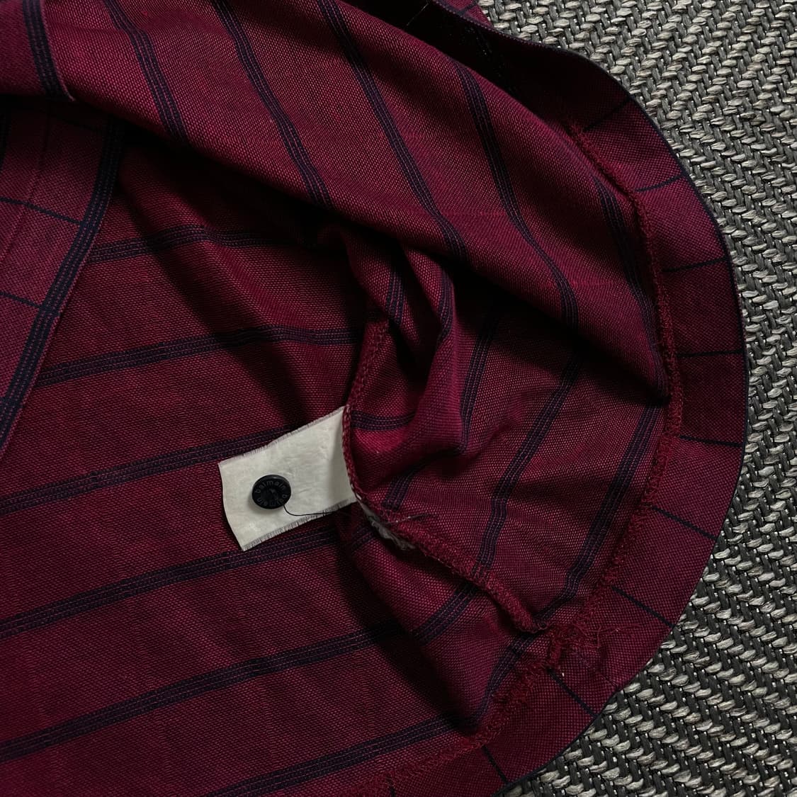 90s 발망 아카이브 체크 패턴 카라넥 반팔 티셔츠 y 3994 상품이미지6