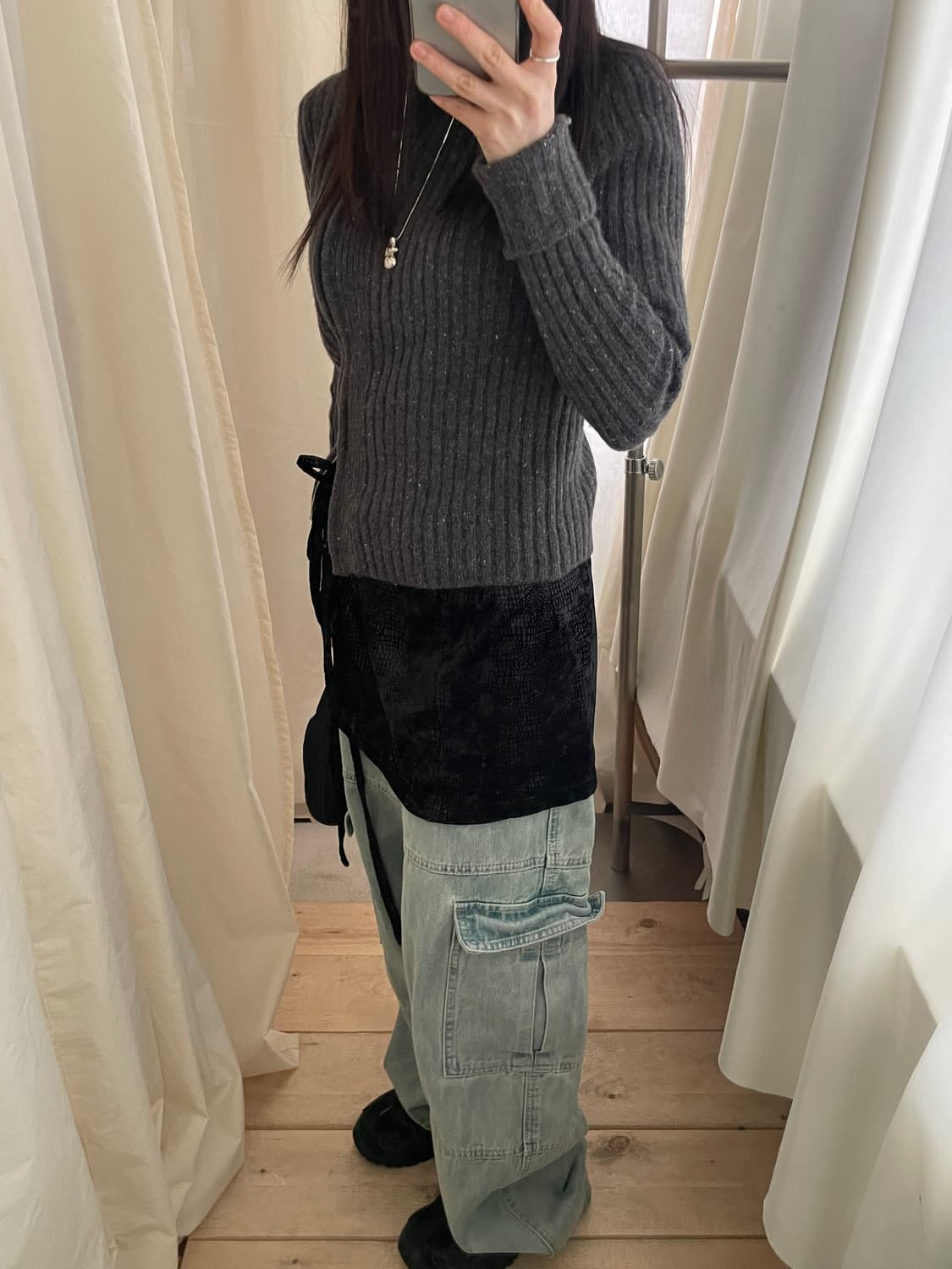 vintage side two way zip-up cardigan 상품이미지8