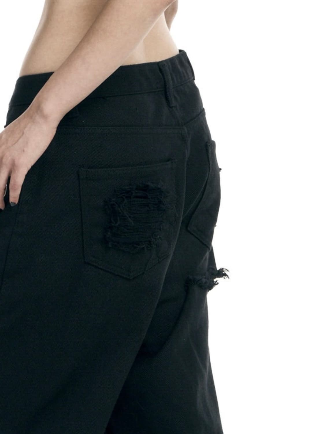 오도어 Black damage jean 데미지 진 팬츠 상품이미지4